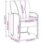 Esszimmerstühle mit Rollen 2 pcs Armeegrün 57 x 67 x 95 cm
