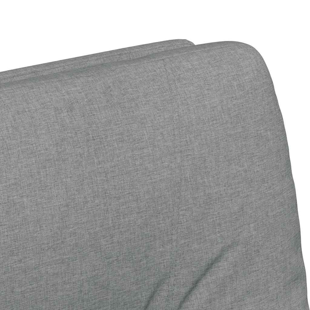 Esszimmerstühle mit Rollen 2 pcs Hellgrau 57 x 67 x 95 cm Stoff