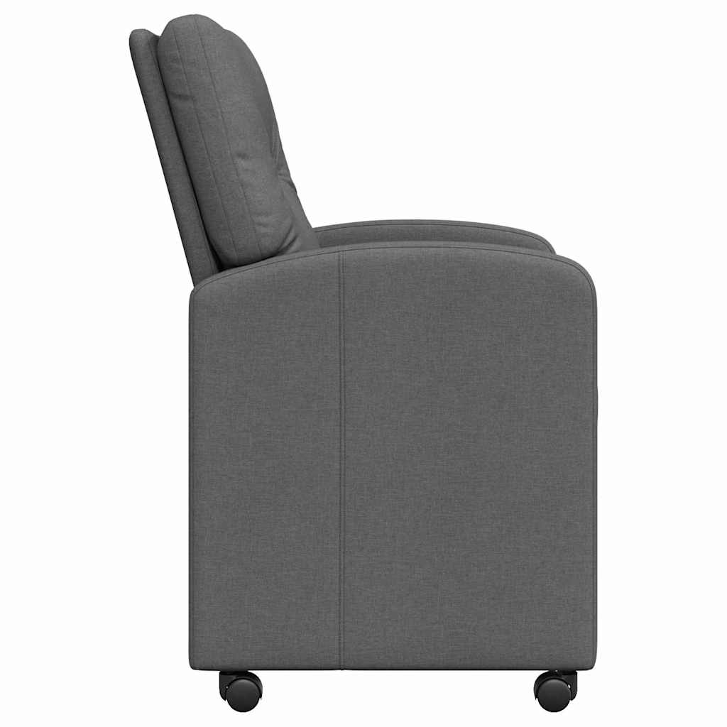 Esszimmerstühle mit Rollen 2 pcs Dunkelgrau 57 x 67 x 95 cm