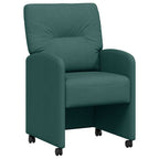 Esszimmerstühle mit Rollen 2 pcs Dunkelgrün 57 x 67 x 95 cm
