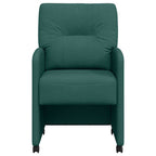Esszimmerstühle mit Rollen 2 pcs Dunkelgrün 57 x 67 x 95 cm