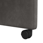 Esszimmerstühle mit Rollen 2 pcs Schwarz 58 x 67 x 97 cm