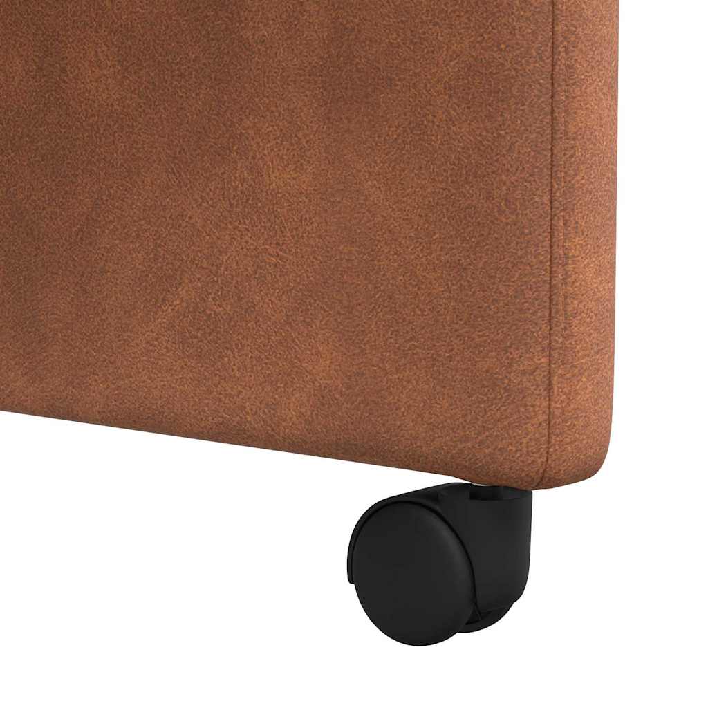 Esszimmerstühle mit Rollen 2 pcs Braun 58 x 67 x 97 cm