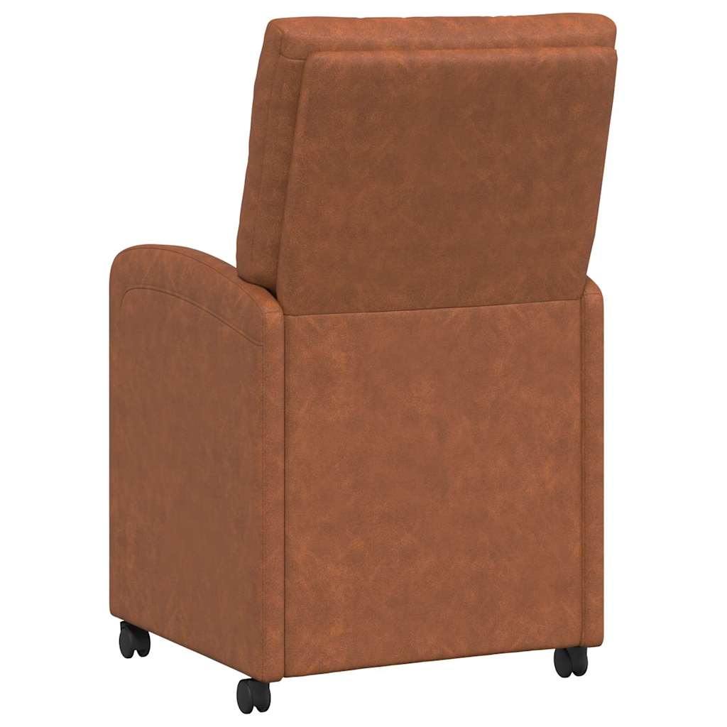 Esszimmerstühle mit Rollen 2 pcs Braun 58 x 67 x 97 cm