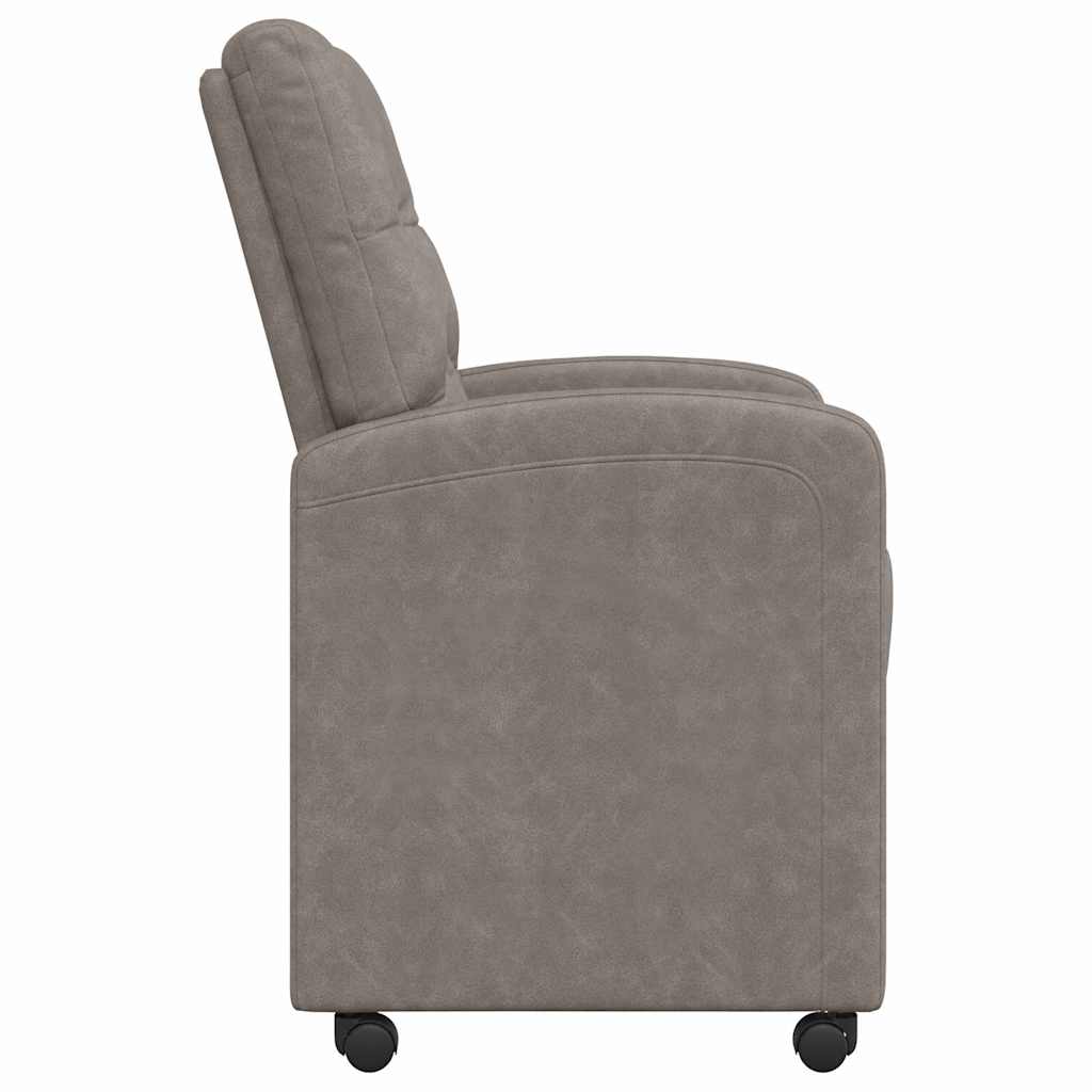 Esszimmerstühle mit Rollen 2 pcs Grau 58 x 67 x 97 cm