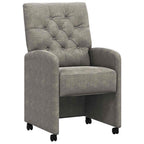 Esszimmerstühle mit Rollen 2 pcs Hellgrau 58 x 67 x 97 cm