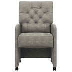 Esszimmerstühle mit Rollen 2 pcs Hellgrau 58 x 67 x 97 cm