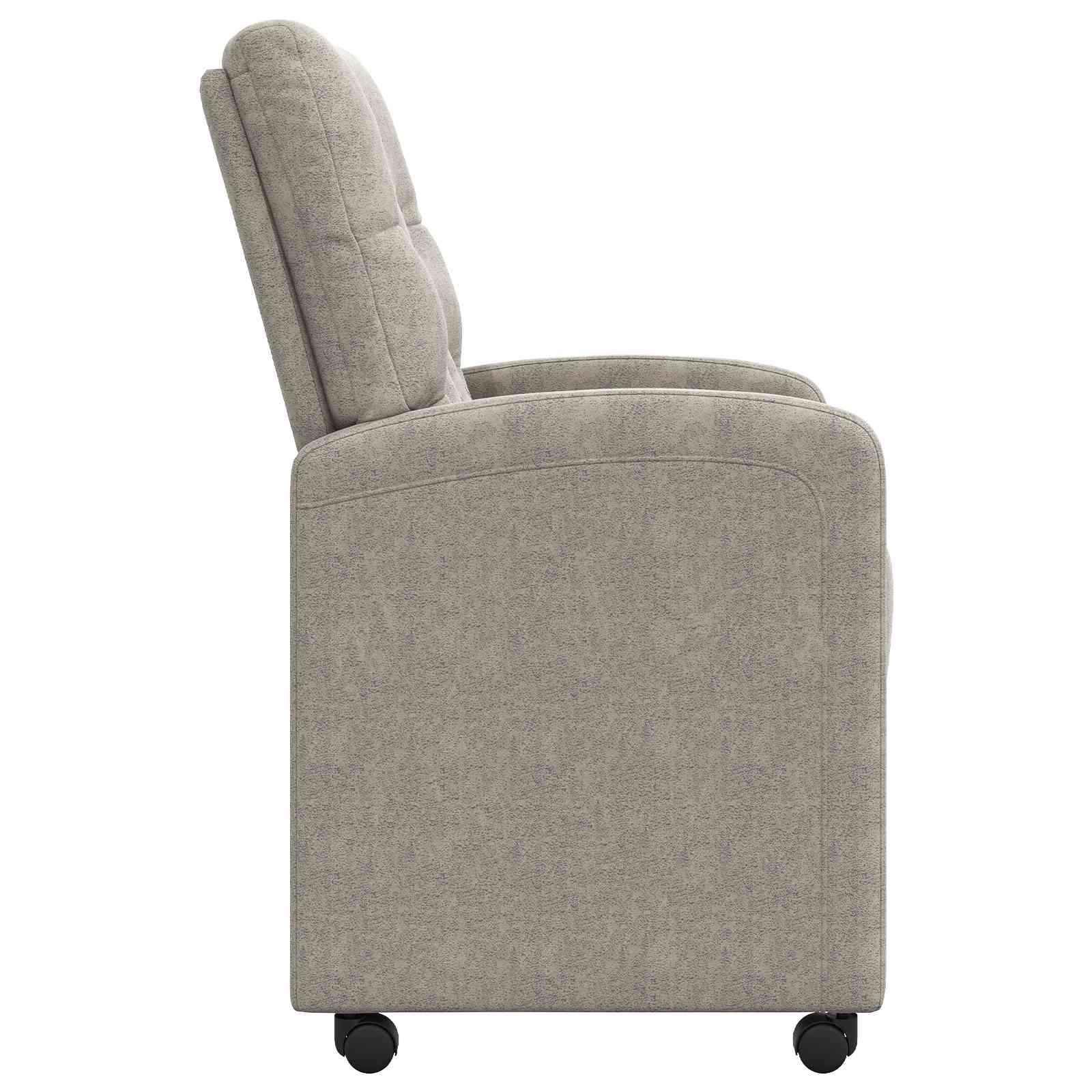 Esszimmerstühle mit Rollen 2 pcs Hellgrau 58 x 67 x 97 cm