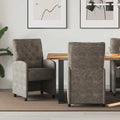 Esszimmerstühle mit Rollen 2 pcs Dunkelgrau 58 x 67 x 97 cm