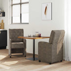 Esszimmerstühle mit Rollen 2 pcs Dunkelgrau 58 x 67 x 97 cm