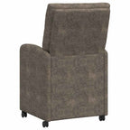 Esszimmerstühle mit Rollen 2 pcs Dunkelgrau 58 x 67 x 97 cm