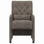 Esszimmerstühle mit Rollen 2 pcs Dunkelgrau 58 x 67 x 97 cm