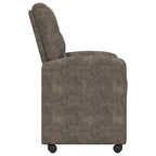 Esszimmerstühle mit Rollen 2 pcs Dunkelgrau 58 x 67 x 97 cm