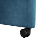 Esszimmerstühle mit Rollen 2 pcs Blau 58 x 67 x 97 cm Samt