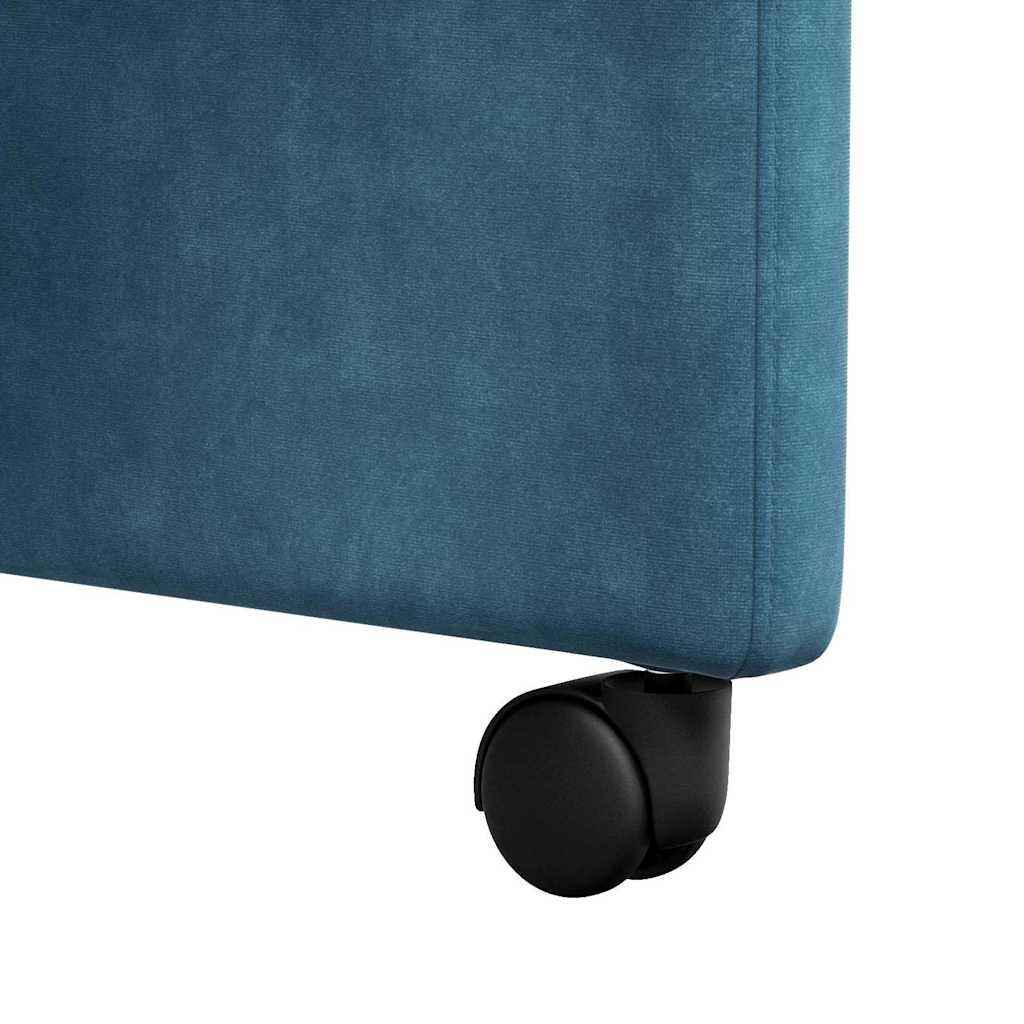 Esszimmerstühle mit Rollen 2 pcs Blau 58 x 67 x 97 cm Samt