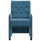 Esszimmerstühle mit Rollen 2 pcs Blau 58 x 67 x 97 cm Samt