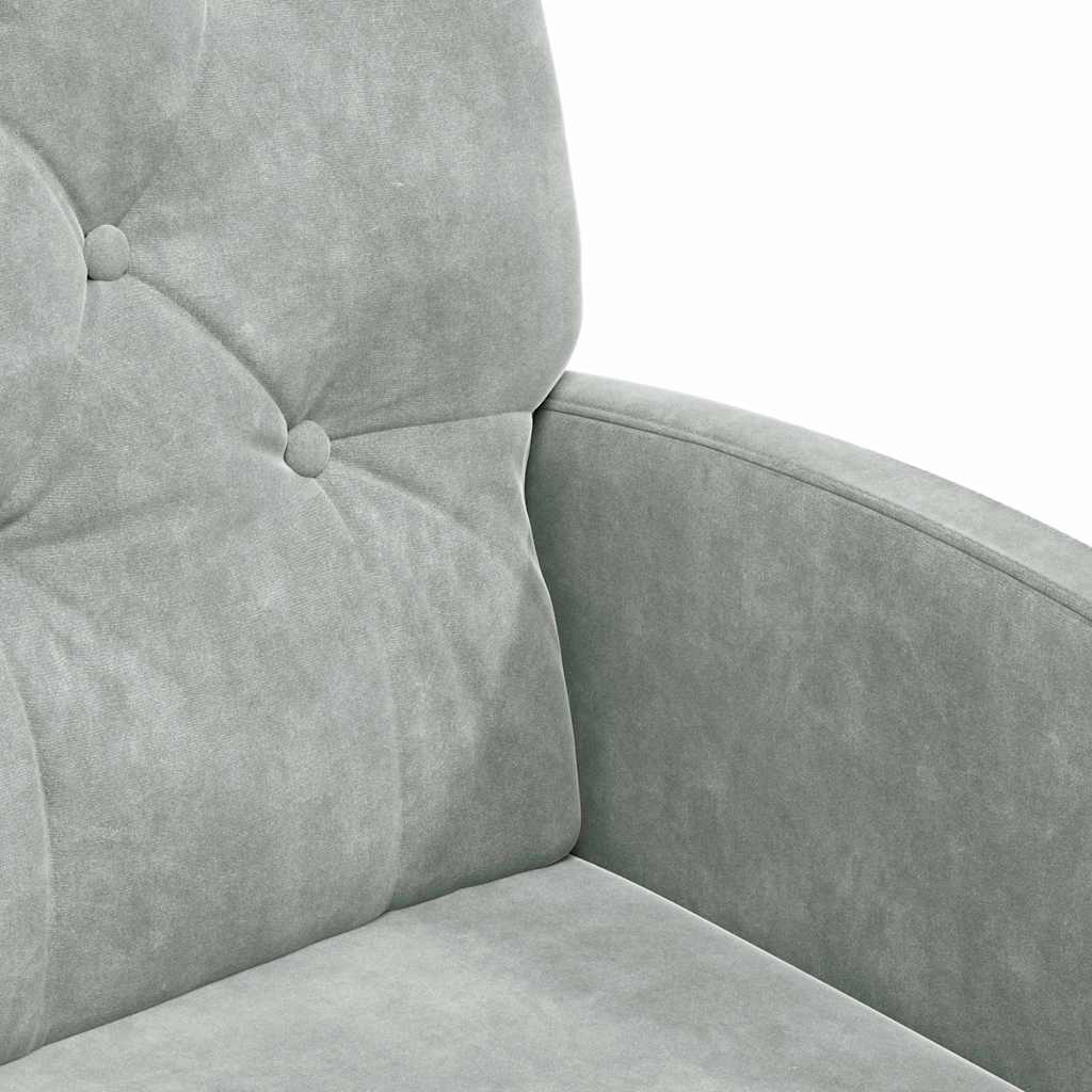 Esszimmerstühle mit Rollen 2 pcs Hellgrau 58 x 67 x 97 cm Samt