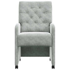 Esszimmerstühle mit Rollen 2 pcs Hellgrau 58 x 67 x 97 cm Samt