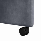 Esszimmerstühle mit Rollen 2 pcs Dunkelgrau 58 x 67 x 97 cm