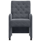 Esszimmerstühle mit Rollen 2 pcs Dunkelgrau 58 x 67 x 97 cm