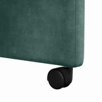 Esszimmerstühle mit Rollen 2 pcs Dunkelgrün 58 x 67 x 97 cm