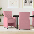 Esszimmerstühle mit Rollen 2 pcs Rosa 58 x 67 x 97 cm Samt