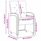 Esszimmerstühle mit Rollen 2 pcs Rosa 58 x 67 x 97 cm Samt
