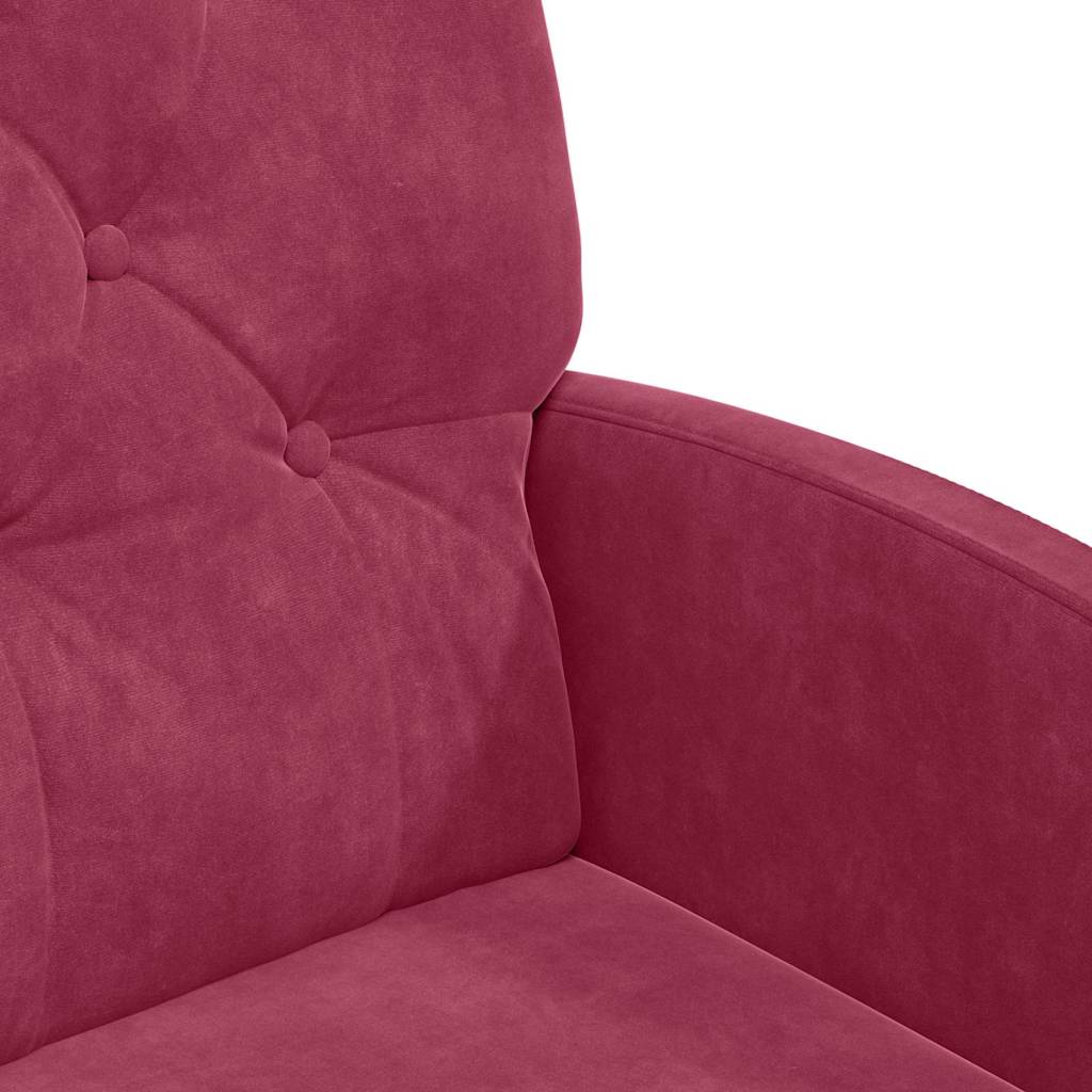 Esszimmerstühle mit Rollen 2 pcs Weinrot 58 x 67 x 97 cm Samt