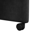 Esszimmerstühle mit Rollen 2 pcs Schwarz 58 x 67 x 97 cm Samt