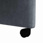Esszimmerstühle mit Rollen 2 pcs Dunkelgrau 58 x 65 x 98 cm