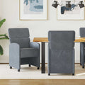 Esszimmerstühle mit Rollen 2 pcs Dunkelgrau 58 x 65 x 98 cm