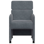 Esszimmerstühle mit Rollen 2 pcs Dunkelgrau 58 x 65 x 98 cm