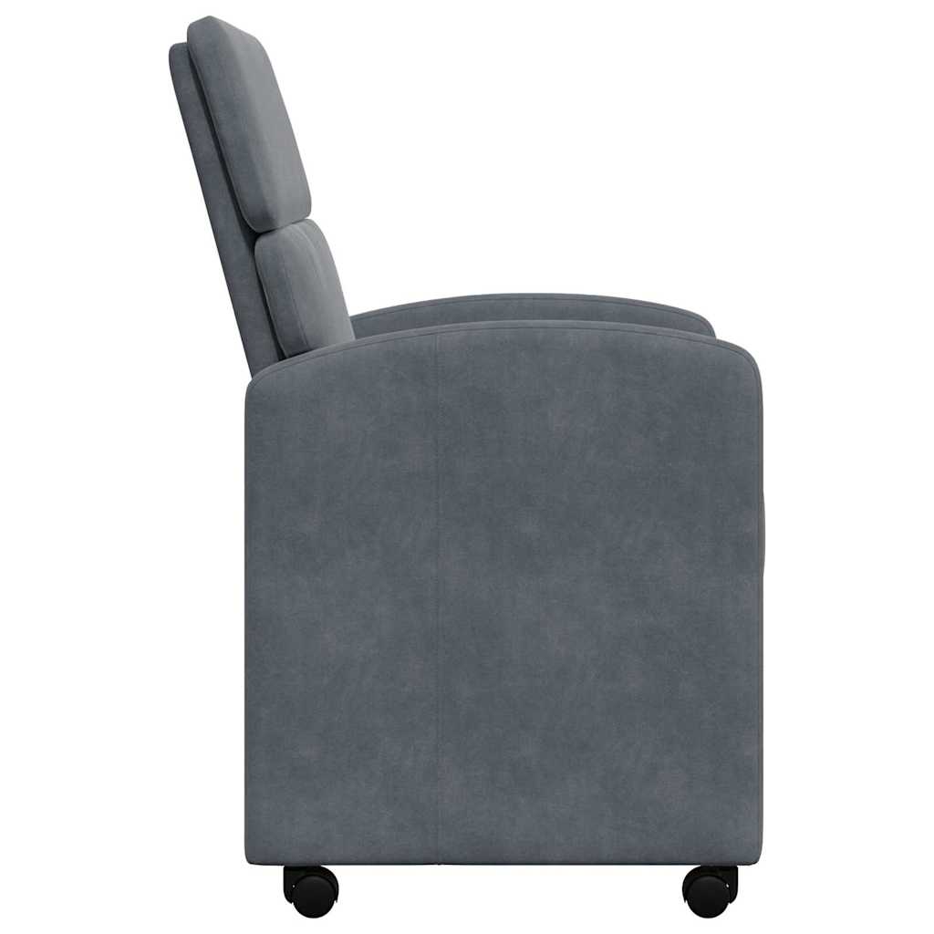 Esszimmerstühle mit Rollen 2 pcs Dunkelgrau 58 x 65 x 98 cm