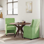 Esszimmerstühle mit Rollen 2 pcs Hellgrün 58 x 65 x 98 cm Samt