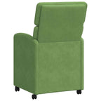 Esszimmerstühle mit Rollen 2 pcs Hellgrün 58 x 65 x 98 cm Samt