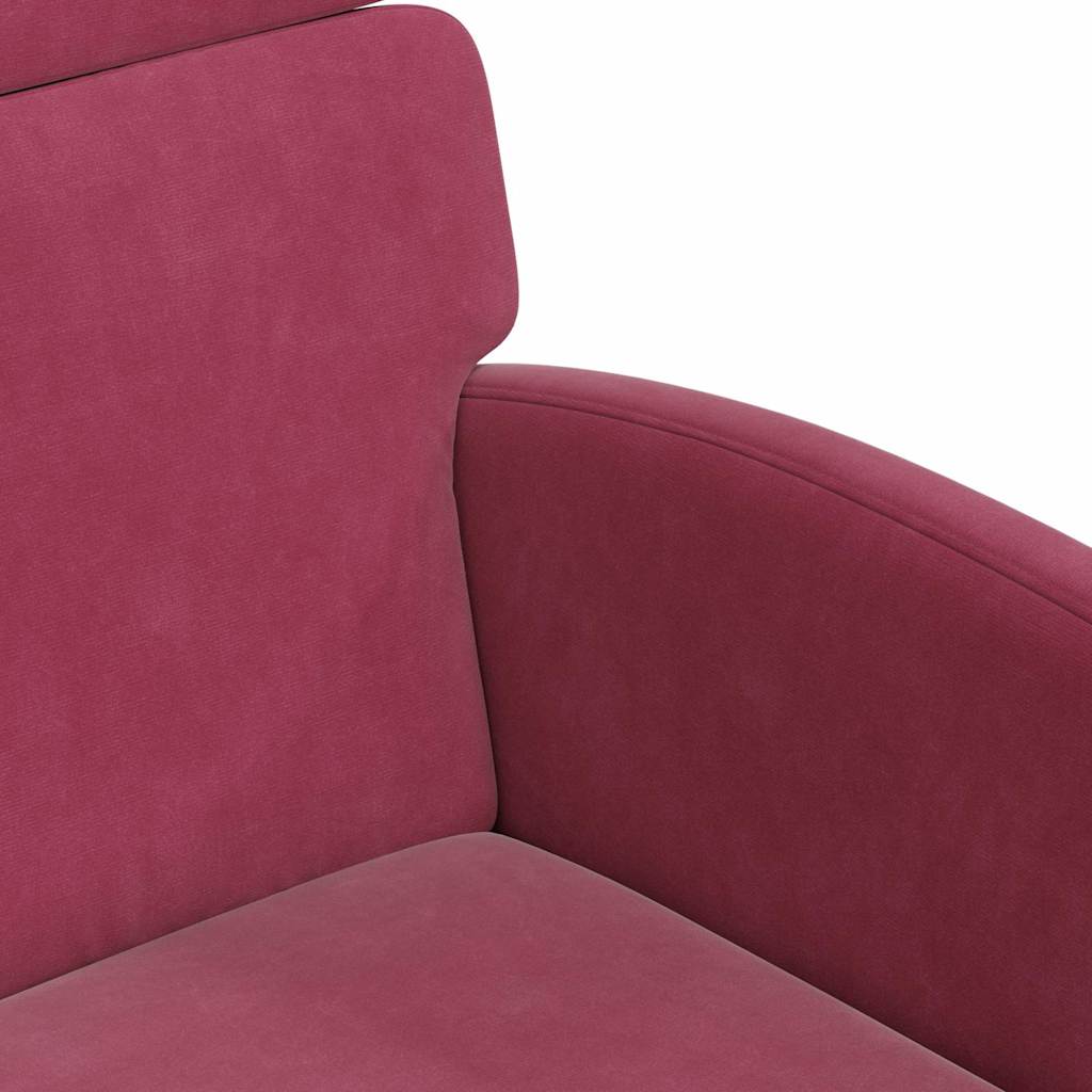 Esszimmerstühle mit Rollen 2 pcs Weinrot 58 x 65 x 98 cm Samt