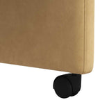 Esszimmerstühle mit Rollen 2 pcs Braun 58 x 65 x 98 cm Samt