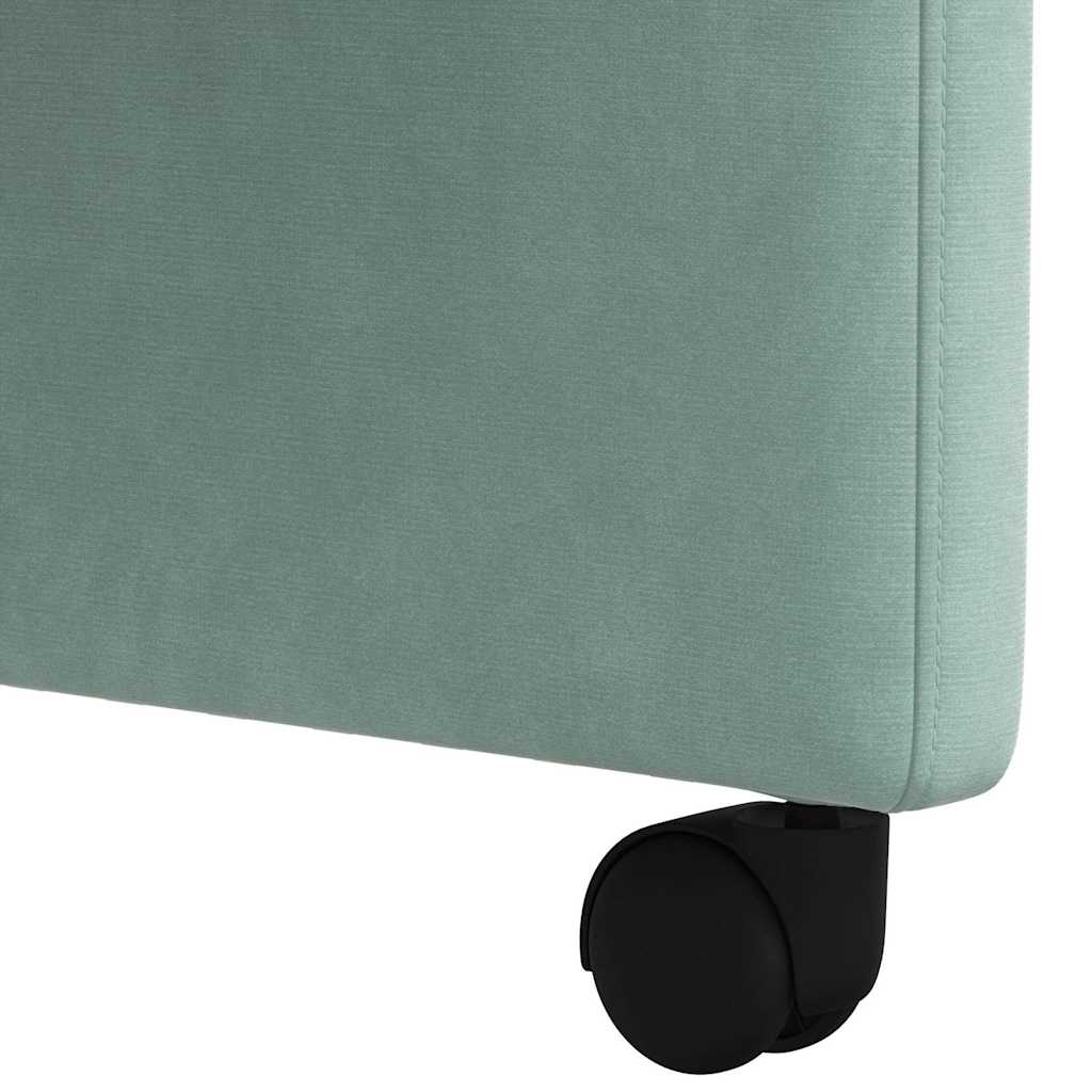 Esszimmerstühle mit Rollen 2 pcs Meergrün 58 x 65 x 98 cm Samt