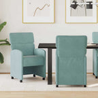 Esszimmerstühle mit Rollen 2 pcs Meergrün 58 x 65 x 98 cm Samt
