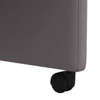 Esszimmerstühle mit Rollen 2 pcs Grau 58 x 65 x 98 cm