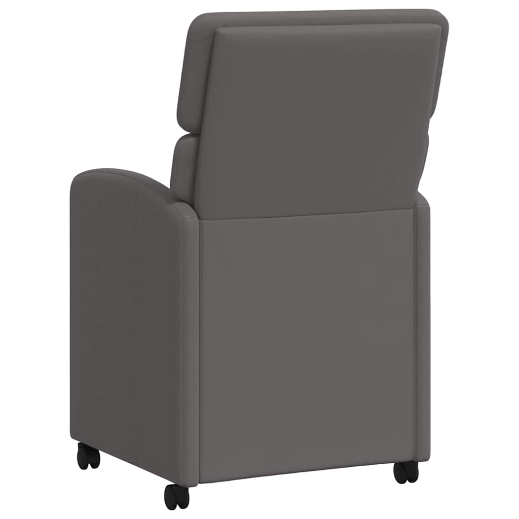 Esszimmerstühle mit Rollen 2 pcs Grau 58 x 65 x 98 cm