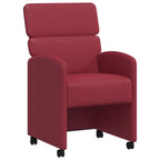 Esszimmerstühle mit Rollen 2 pcs Weinrot 58 x 65 x 98 cm