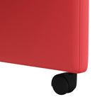 Esszimmerstühle mit Rollen 2 pcs Rot 58 x 65 x 98 cm Kunstleder