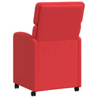 Esszimmerstühle mit Rollen 2 pcs Rot 58 x 65 x 98 cm Kunstleder