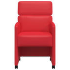 Esszimmerstühle mit Rollen 2 pcs Rot 58 x 65 x 98 cm Kunstleder