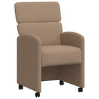 Esszimmerstühle mit Rollen 2 pcs Cappuccino 58 x 65 x 98 cm