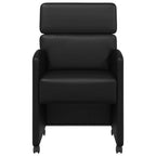 Esszimmerstühle mit Rollen 2 pcs Schwarz 58 x 65 x 98 cm