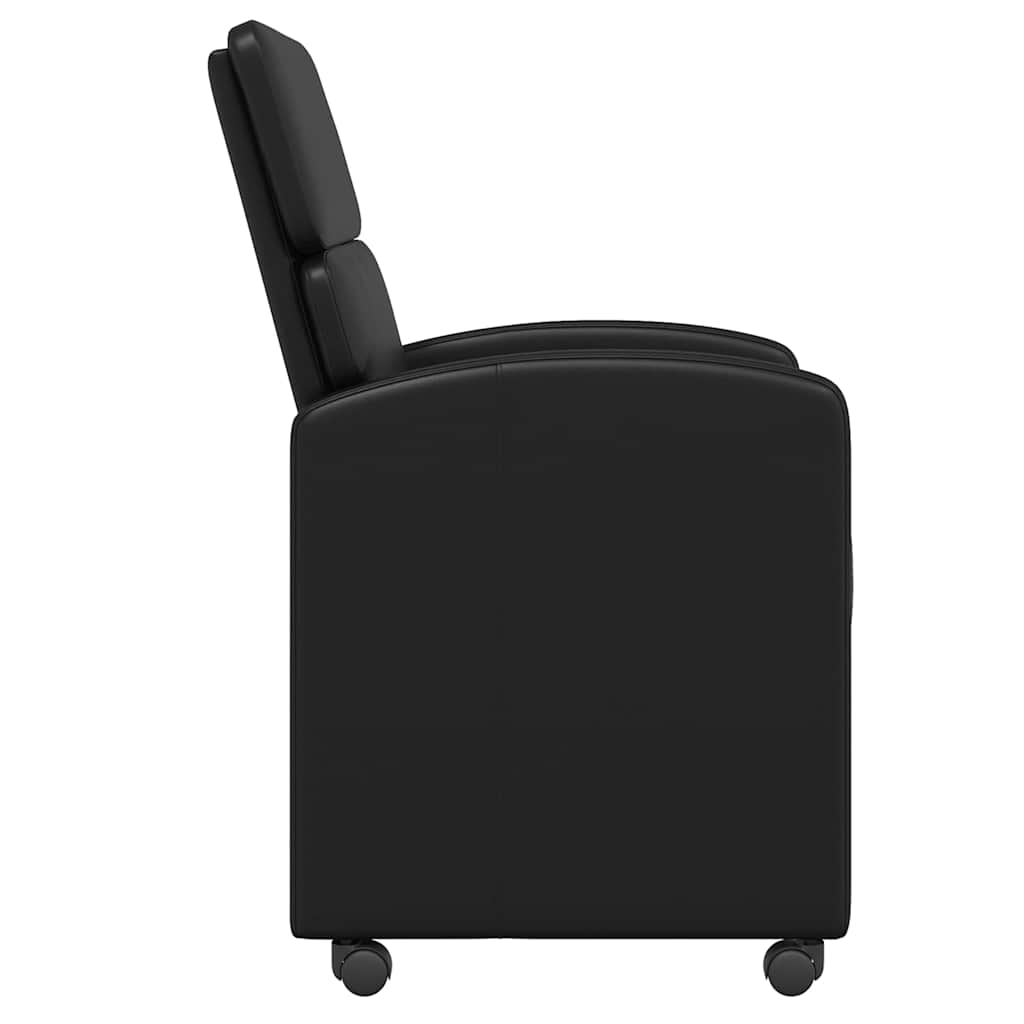 Esszimmerstühle mit Rollen 2 pcs Schwarz 58 x 65 x 98 cm
