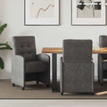 Esszimmerstühle mit Rollen 2 pcs Schwarz 58 x 67 x 97 cm