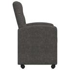 Esszimmerstühle mit Rollen 2 pcs Schwarz 58 x 67 x 97 cm